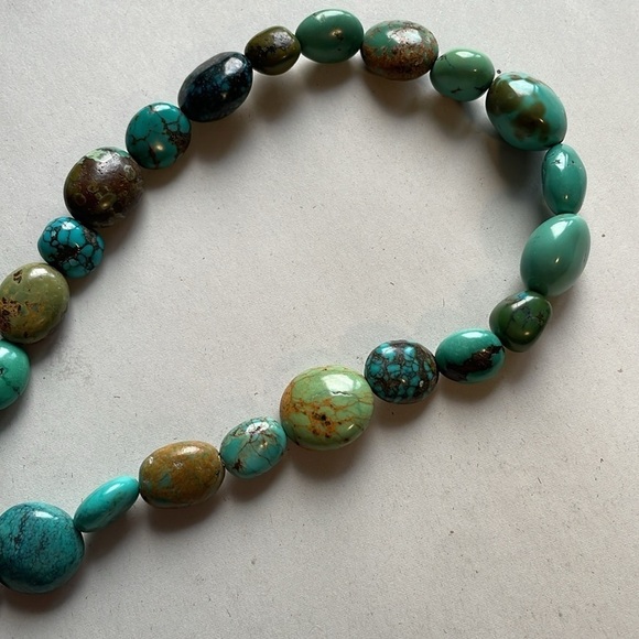 Sincerely Southwest Necklace Turquoise Stone Carolyn Pollack Chunky Sterling - Picture 8 of 12